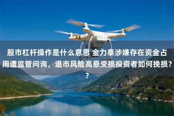股市杠杆操作是什么意思 金力泰涉嫌存在资金占用遭监管问询，退市风险高悬受损投资者如何挽损？